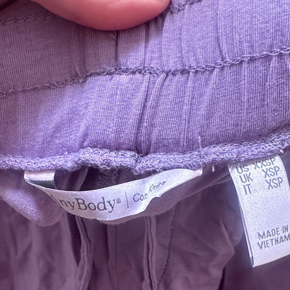 Anybody Purple Joggers XXSMALL PETITE NWOT - Picture 2 of 2